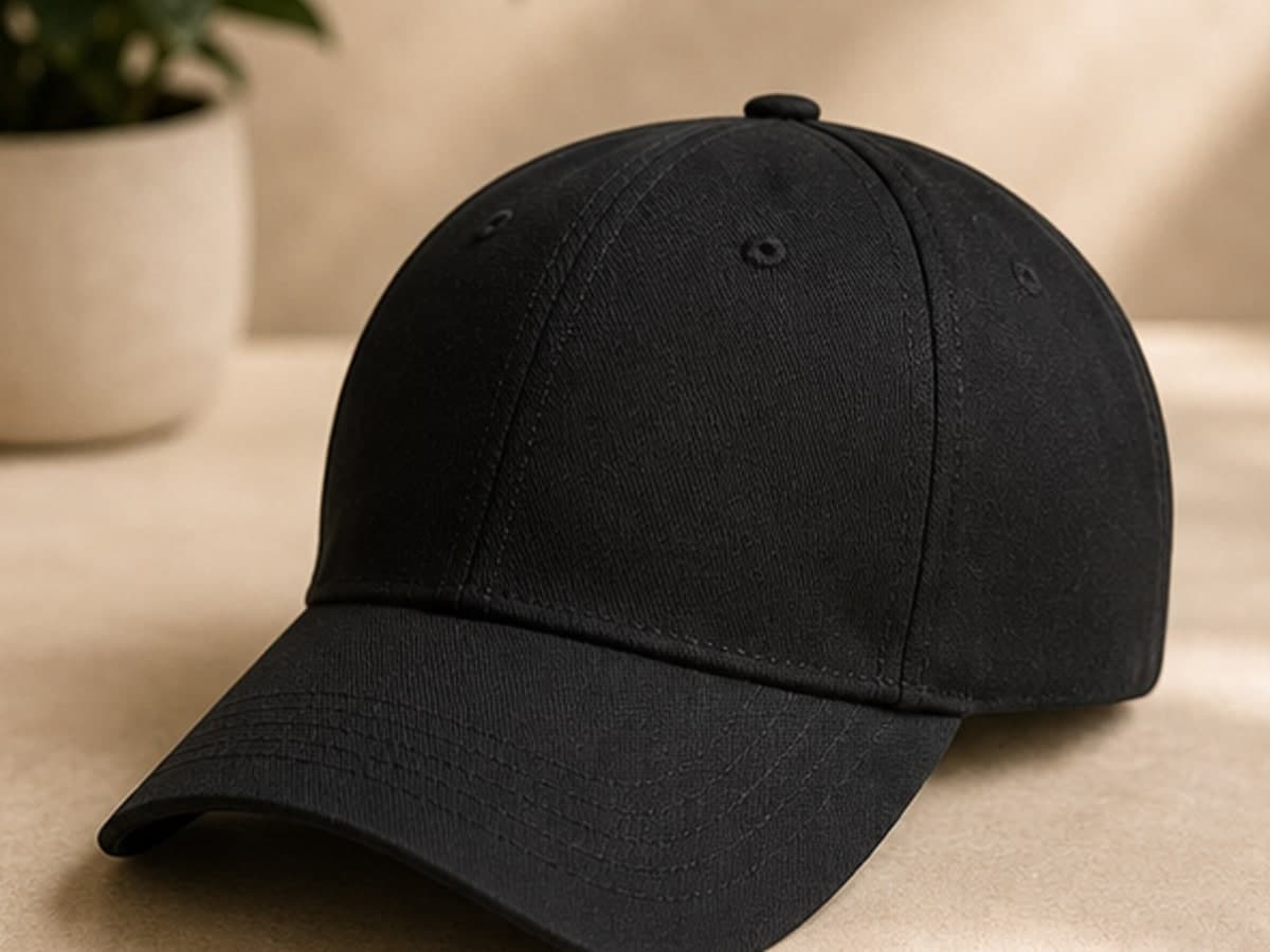 Black Cotton Cap
