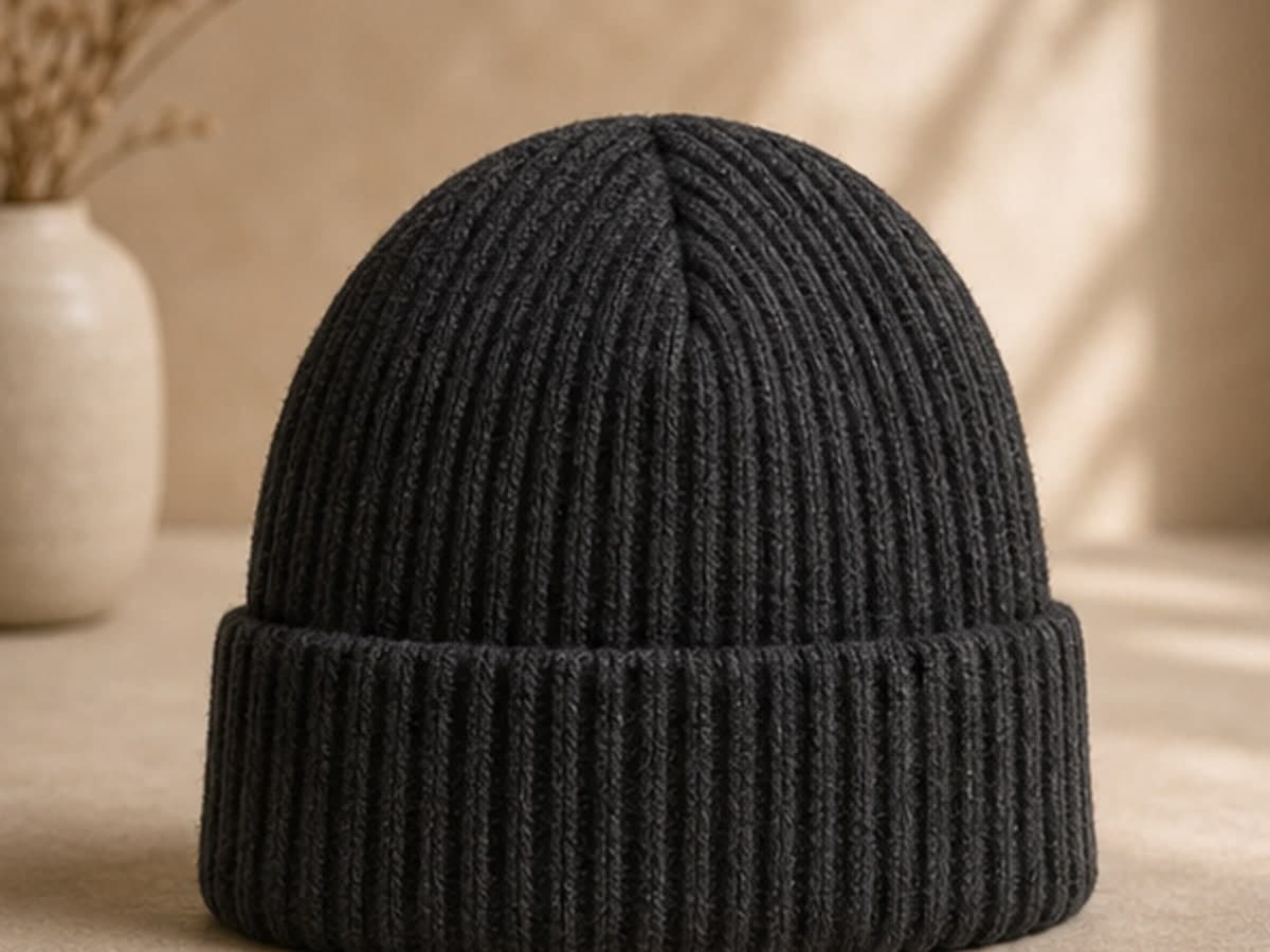 Ribbed Wool Beanie